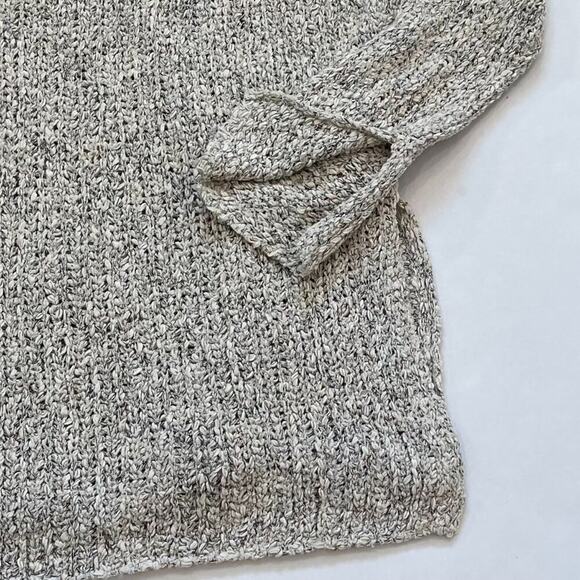 H&M Neutral/Tan Marled Cotton Blend Oversized Chunky Knit Sweater/Tunic, S - Picture 10 of 13